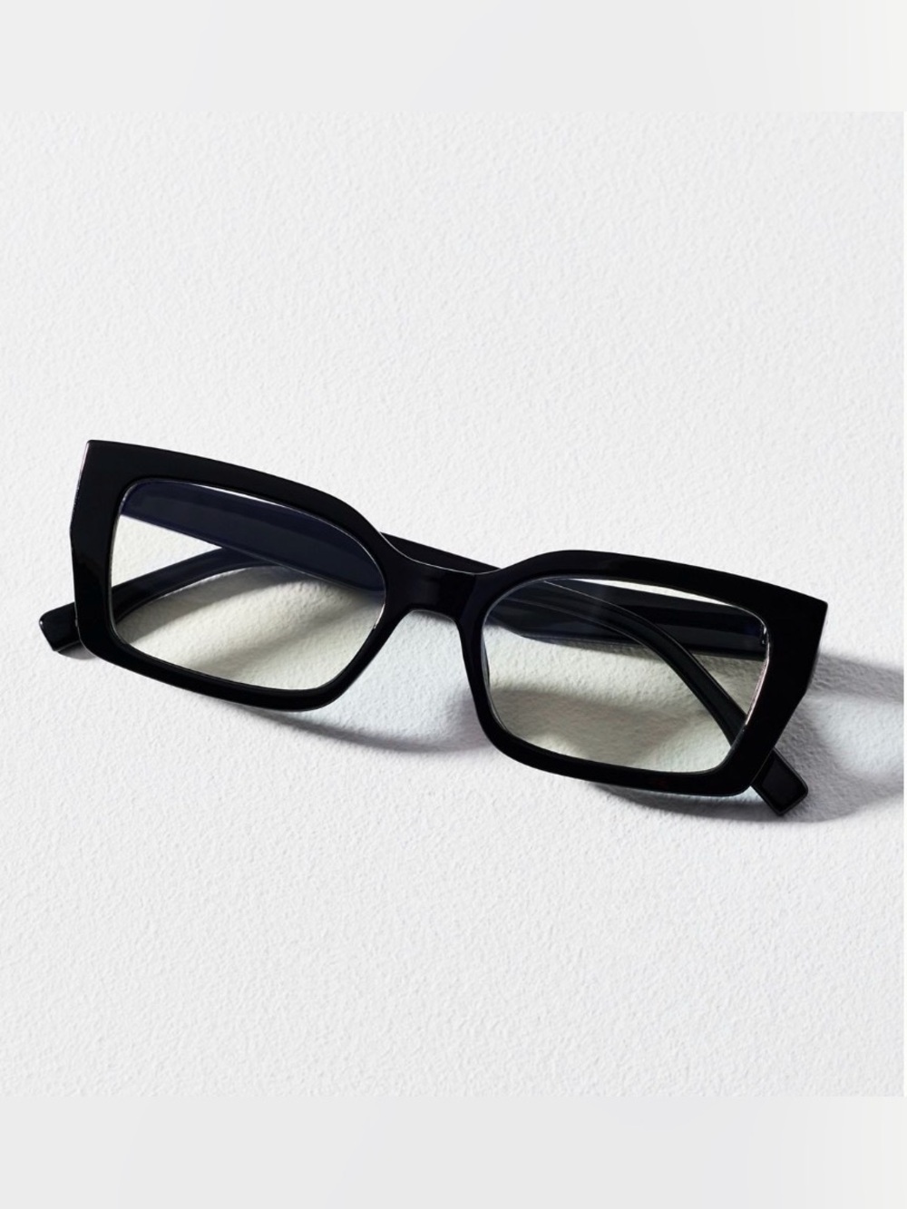 Anthropologie Black Rectangular Fashion Blue Light Glasses
